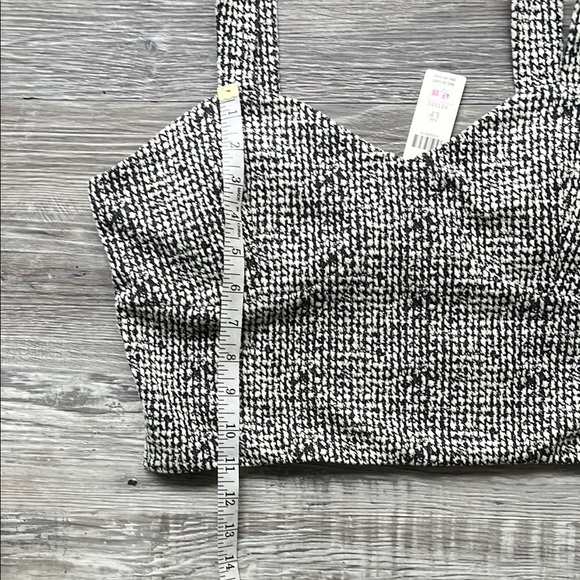Anthropologie Black and White Fitted Bustier Tank Top new with tag sizes LP - Picture 6 of 6